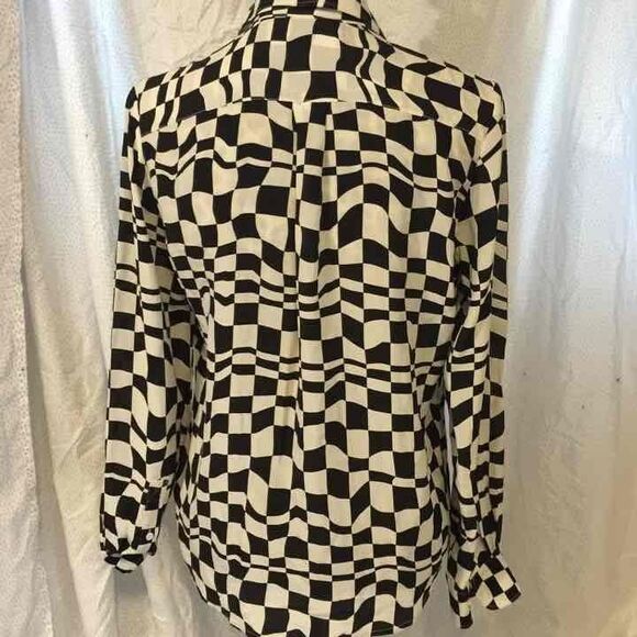 Joe Fresh Checkered Wavy Blouse - Picture 3 of 3